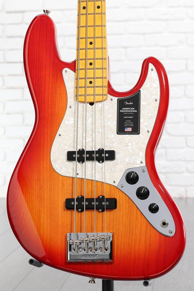 Đàn Guitar Bass 4-dây Fender American Professional Jazz Bass - Aged Cherry Burst w/Maple Fingerboard