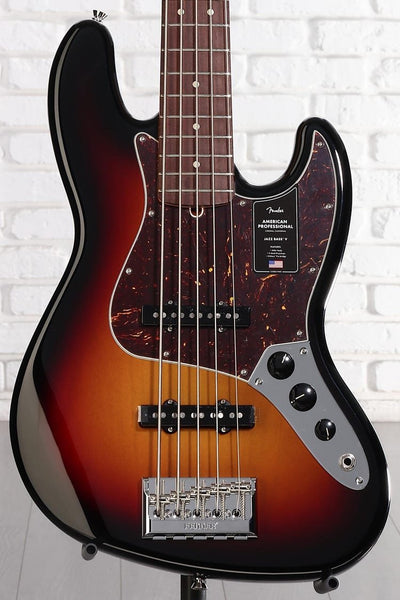 Đàn Guitar Bass 5-dây Fender American Professional Jazz Bass V - 3-Color Sunburst w/Rosewood Fingerboard