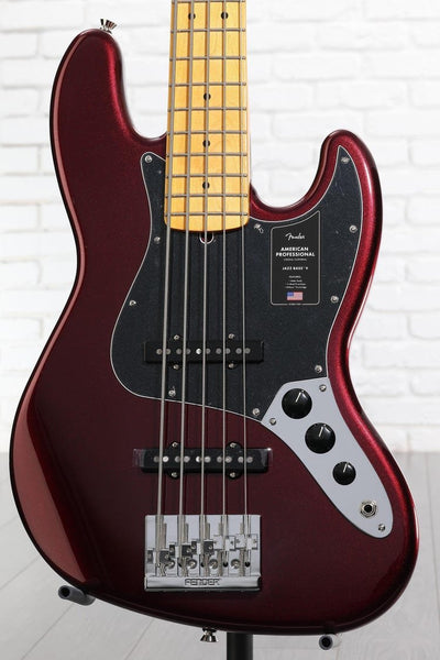 Đàn Guitar Bass 5-dây Fender American Professional Jazz Bass V - Oxblood, Maple Fingerboard
