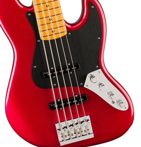 Đàn Guitar Bass 5-dây Fender American Ultra II Jazz Bass V, Maple FB - Fiesta Red