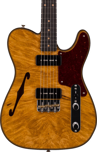 Fender Custom Shop Artisan Dual P90 Maple Burl Tele NOS, Rosewood Fingerboard, Aged Natural