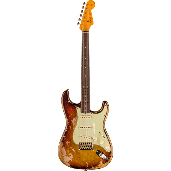 Fender Custom Shop 1963 Stratocaster Super Heavy Relic, 3A Rosewood Fingerboard, Super Faded Aged 3-Color Sunburst Sparkle