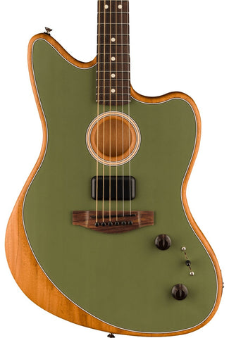 Fender Acoustasonic Player Jazzmaster, Antique Olive