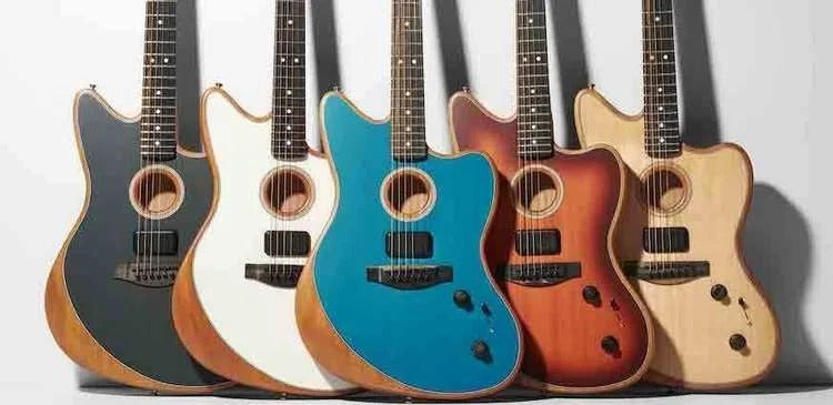 Acoustasonic Jazzmaster được lấy từ danh mục màu sắc tùy chỉnh cầu vồng của Fender.
