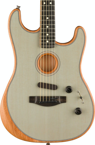 Fender American Acoustasonic Stratocaster, Transparent Sonic Blue