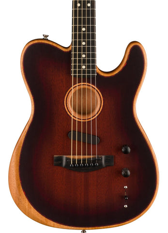 Fender American Acoustasonic Telecaster All-Mahogany in Bourbon Burst