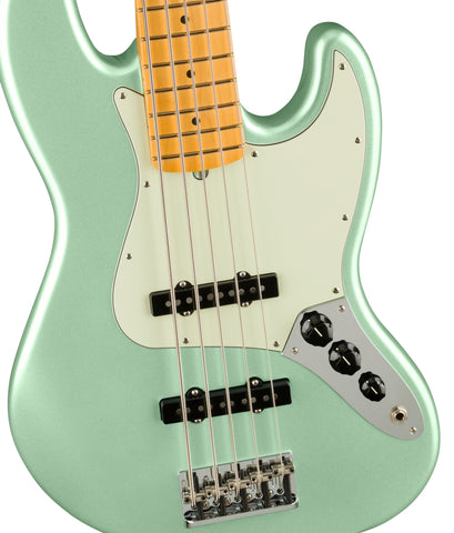 Fender American Professional II Jazz Bass V MN, Mystic Surf Green