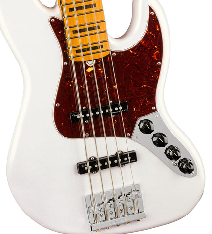 Fender American Ultra Jazz Bass V MN, Arctic Pearl
