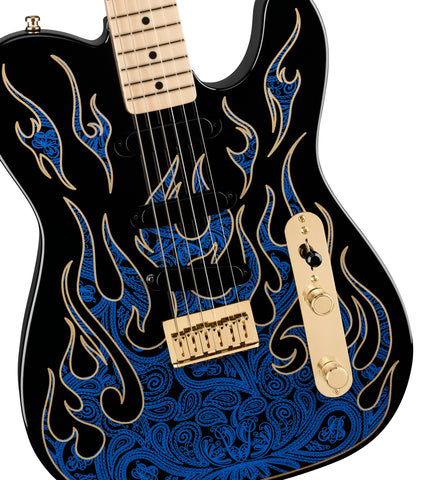 Fender Artist James Burton Telecaster MN, Blue Paisley Flames