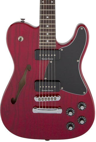 Fender Artist Jim Adkins JA-90 Telecaster Thinline LR, Crimson Red Transparent