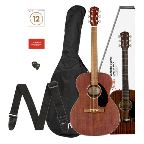 Fender CC-60s Concert Pack V2 All-Mahogany Acoustic Guitar