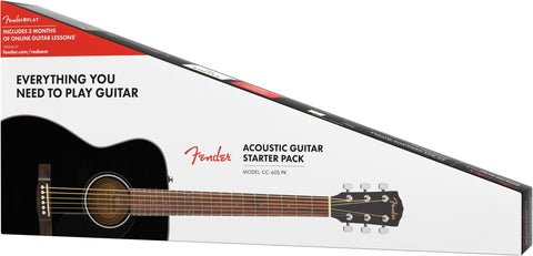 Fender CC-60s Concert Pack V2, Black Acoutsic Guitar – Bộ sản phẩm guitar dành cho người mới bắt đầu
