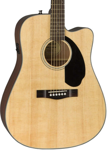 Fender CD-60SCE Dreadnought Acoustic Guitar, Natural