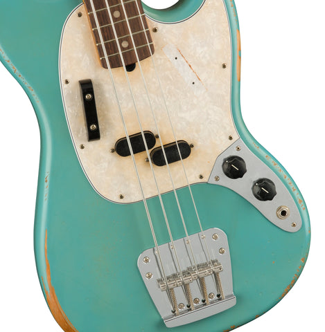 Fender JMJ Road Worn Mustang Bass RW, Faded Daphne Blue