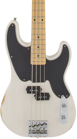 Fender Mike Dirnt Road Worn Precision Bass MN, White Blonde