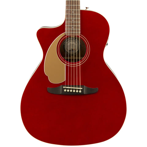 Fender Newporter Player LH Acoustic Guitar, Candy Apple Red