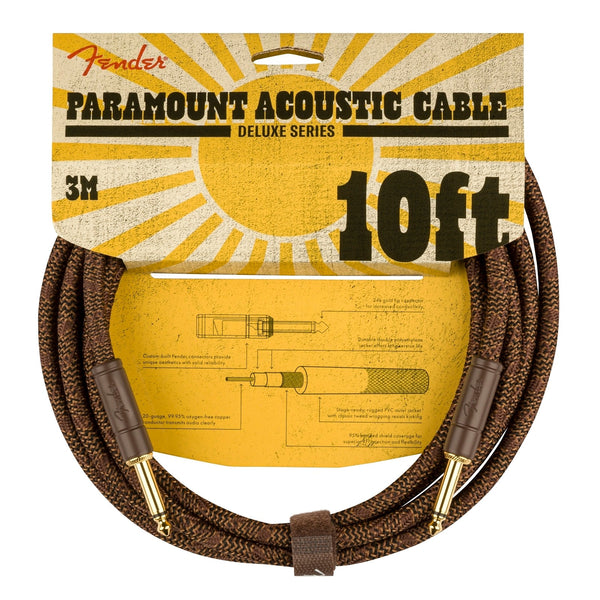 Fender Paramount Acoustic Instrument Cable 10ft, Brown