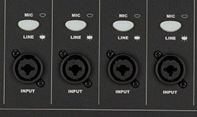 Đầu vào kết hợp cổng XLR-1/4" trên Fender Passport Event Series 2 375W Portable PA System