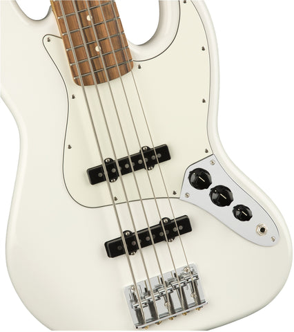 Fender Player Jazz Bass V PF, Polar White