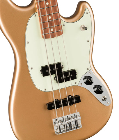 Fender Player Mustang Bass PJ PF, Firemist Gold