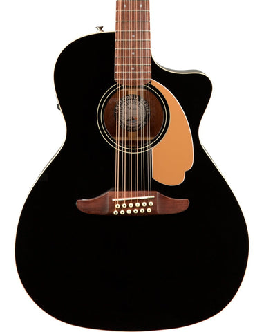 Fender Villager 12-String Acoustic Guitar, Black