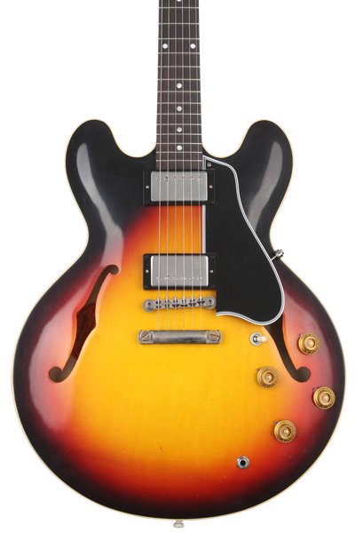 Đàn Guitar Điện Gibson Custom Murphy Lab 1958 ES-335 Light Aged Semi-Hollowbody - Tri-Burst