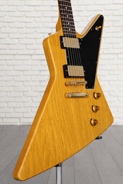 Đàn Guitar Điện Gibson Historic Collection Custom 1958 Korina Explorer Reissue VOS - Natural w/Black Pickguard