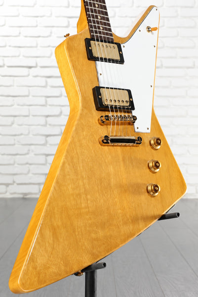 Đàn Guitar Điện Gibson Historic Collection Custom 1958 Korina Explorer Reissue VOS - Natural w/White Pickguard