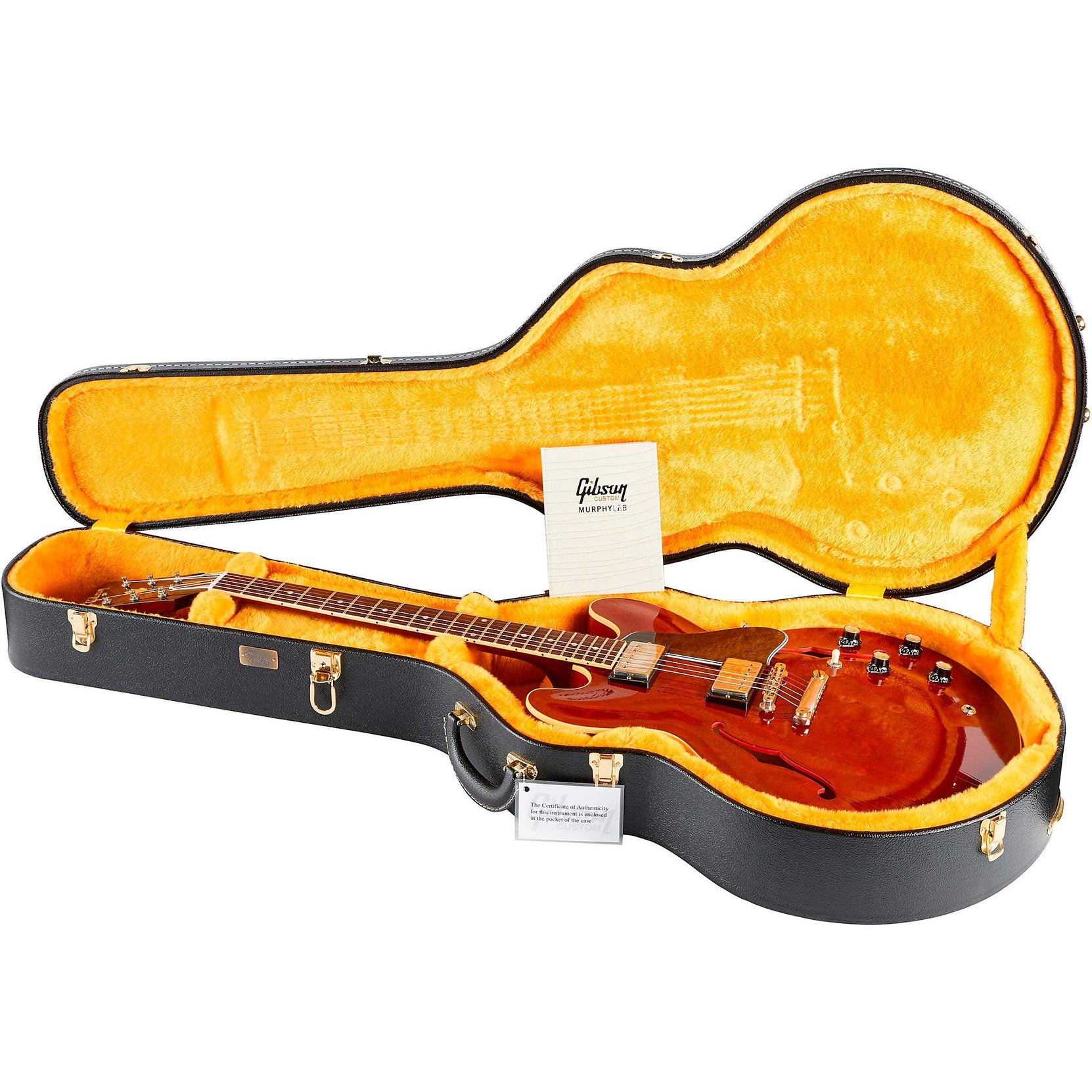 Đàn Guitar Điện Gibson Custom Murphy Lab 1961 ES-335 Reissue Ultra Light Aged Semi-Hollowbody - 60s Cherry