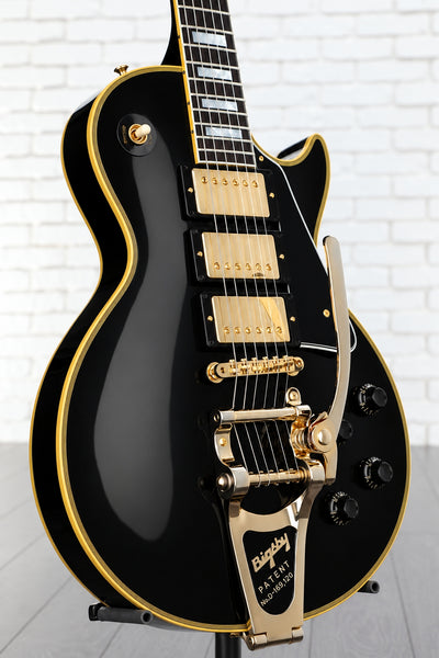 Đàn Guitar Điện Gibson Historic Collection Custom 1957 Les Paul Custom Reissue 3-Pickup Bigsby VOS - Ebony