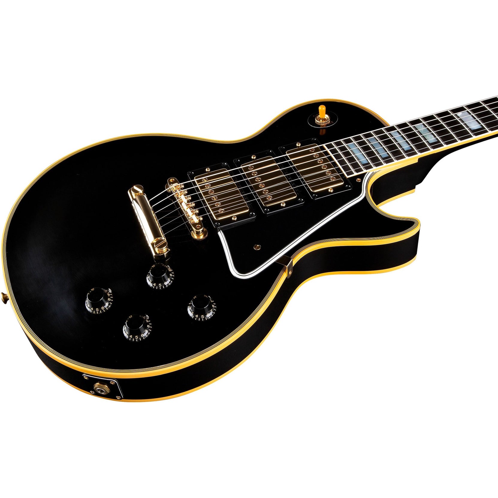 Đàn Guitar Điện Gibson Historic Collection Custom 1957 Les Paul Custom Reissue 3-Pickup VOS - Ebony