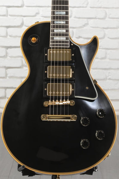 Đàn Guitar Điện Gibson Historic Collection Custom 1957 Les Paul Custom Reissue 3-Pickup VOS - Ebony