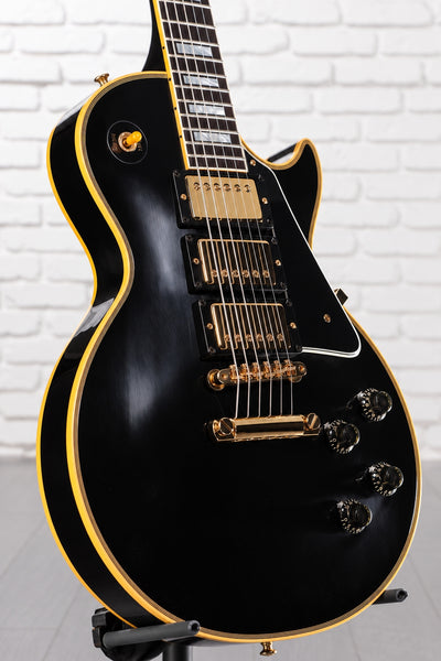 Đàn Guitar Điện Gibson Historic Collection Custom 1957 Les Paul Custom Reissue 3-Pickup VOS - Ebony