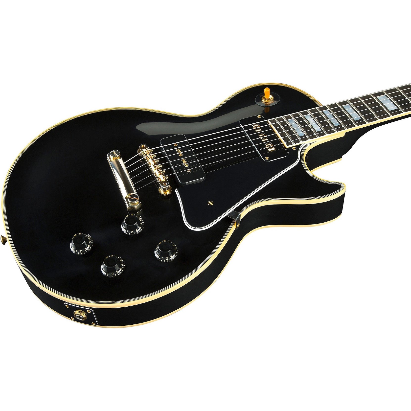 Đàn Guitar Điện Gibson Historic Collection Custom 1954 Les Paul Custom Staple Pickup Reissue VOS - Ebony