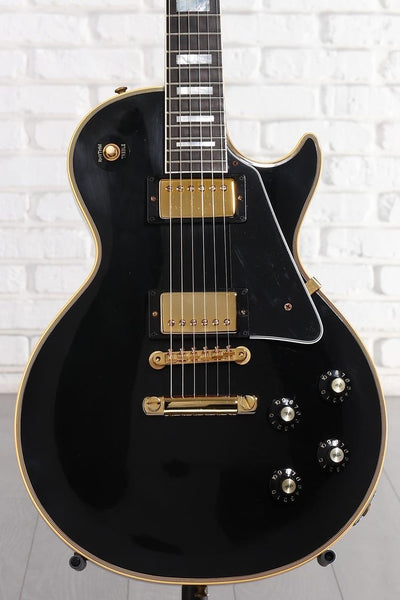 Đàn Guitar Điện Gibson Custom Murphy Lab 1968 Les Paul Custom Reissue Ultra Light Aged - Ebony