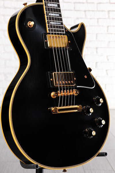 Đàn Guitar Điện Gibson Custom Murphy Lab 1968 Les Paul Custom Reissue Ultra Light Aged - Ebony