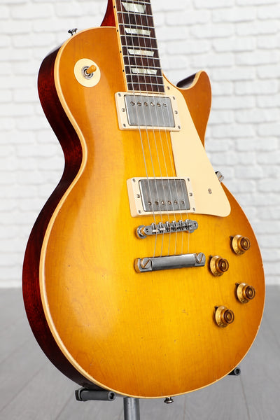 Đàn Guitar Điện Gibson Custom Murphy Lab 1958 Les Paul Standard Reissue Light Aged - Lemon Burst