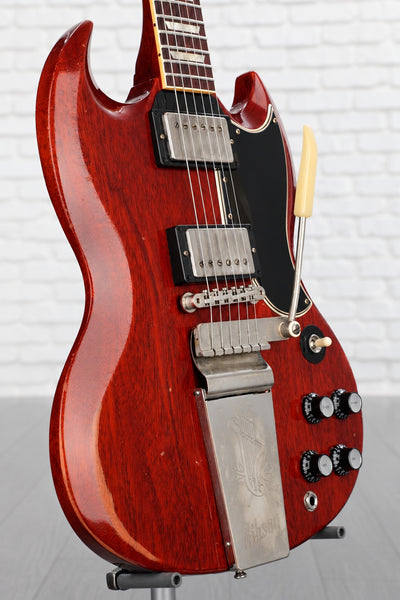 Đàn Guitar Điện Gibson Custom Murphy Lab 1964 SG Standard Reissue With Maestro Vibrola Heavy Aged - Faded Cherry
