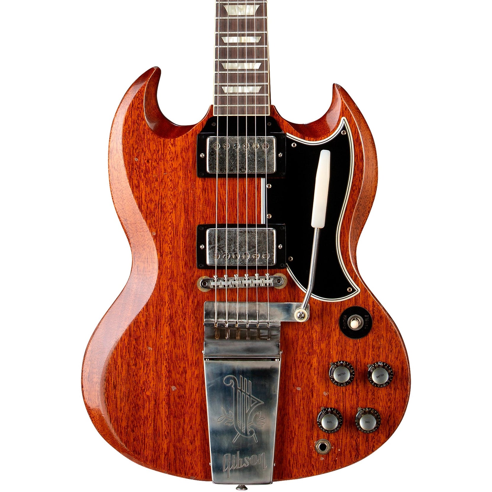 Đàn Guitar Điện Gibson Custom Murphy Lab 1964 SG Standard Reissue With Maestro Vibrola Heavy Aged - Faded Cherry