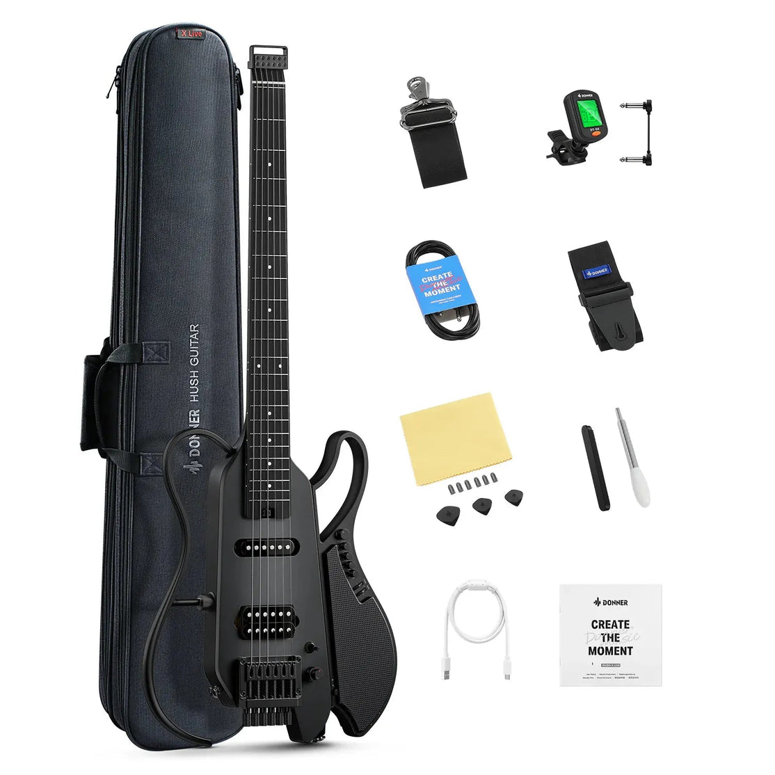 Đàn Guitar Điện Donner HUSH X Live