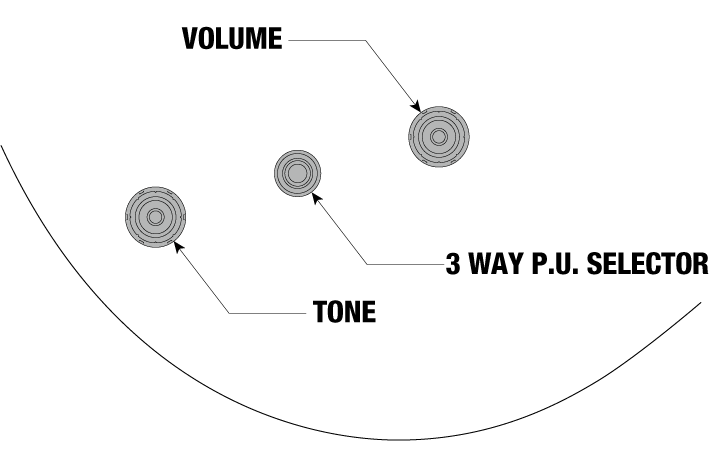 Controls Đàn Guitar Điện Ibanez AS53 Artcore Semi-Hollowbody