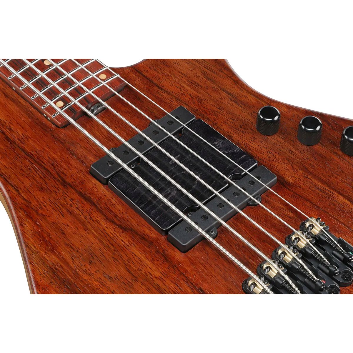 Đàn Guitar Bass 5-dây Ibanez IV2MDM Custom Shop - Natural Black Limba
