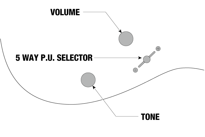 Controls trên Đàn Guitar Điện Ibanez Standard RG470DXW