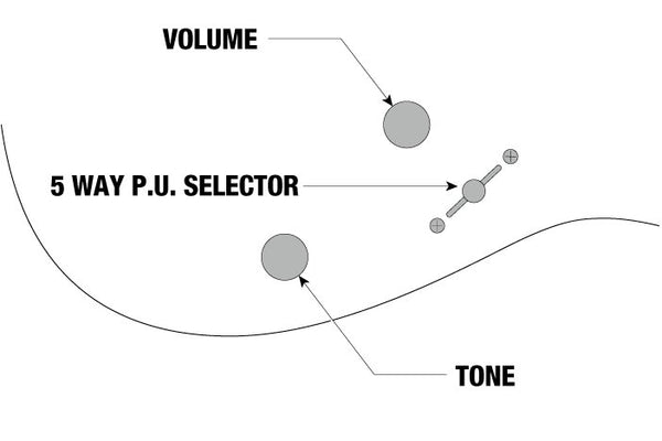 Controls trên Đàn Guitar Điện Ibanez RGR431PB RG Standard