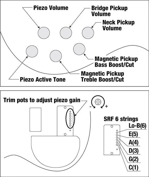 Ibanez Bass Workshop SRF706 - Controls