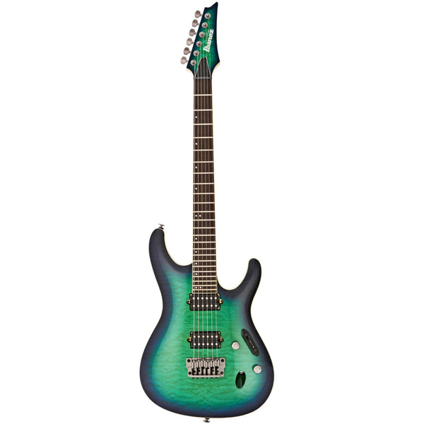 Đàn Guitar Điện Ibanez Prestige S6521Q, Surreal Blue Burst Gloss