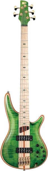 Ibanez SR Premium SR5FMDX w/Bag, Emerald Green Low Gloss - Controls