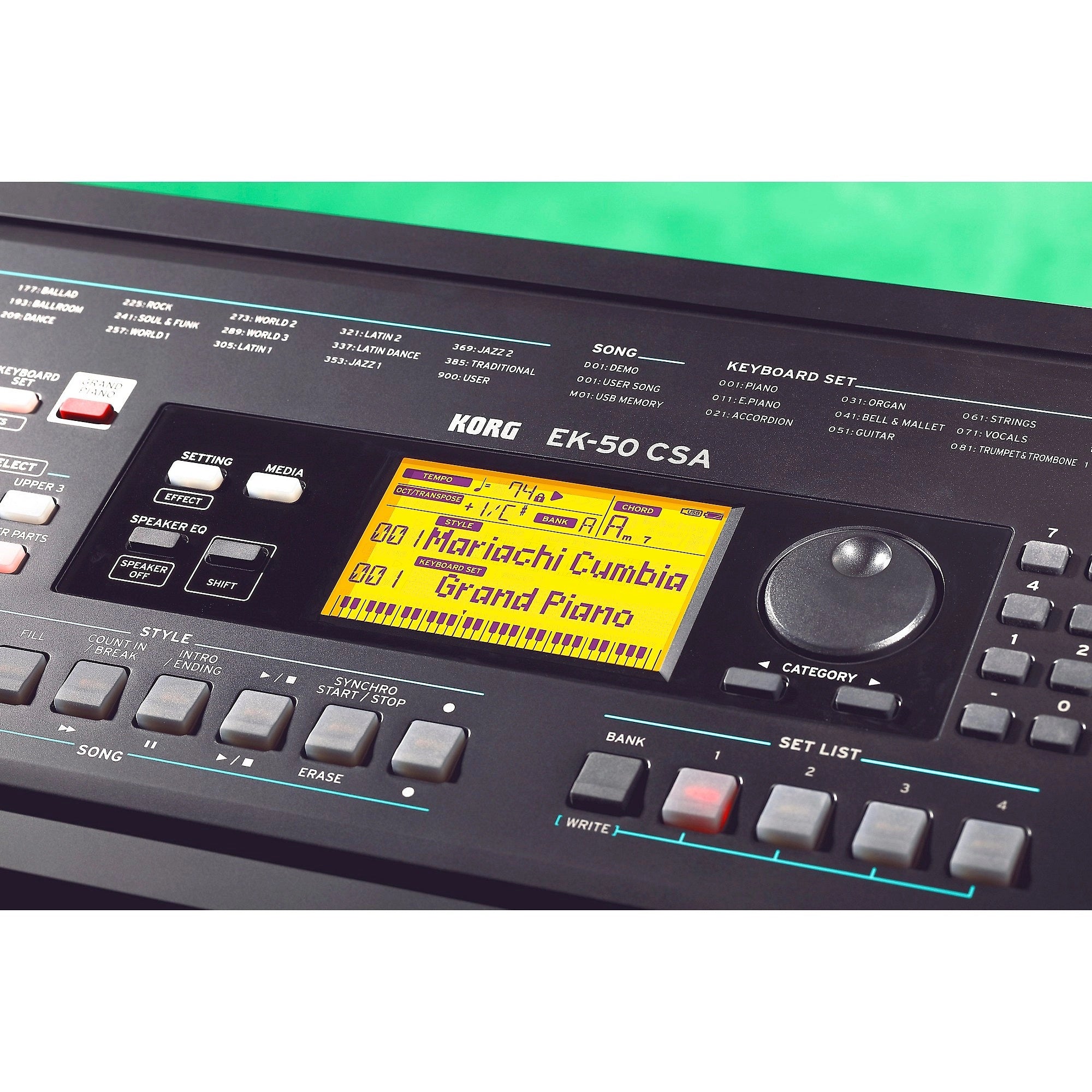 Đàn Entertainer Keyboard Korg EK-50 CSA 61-Phím