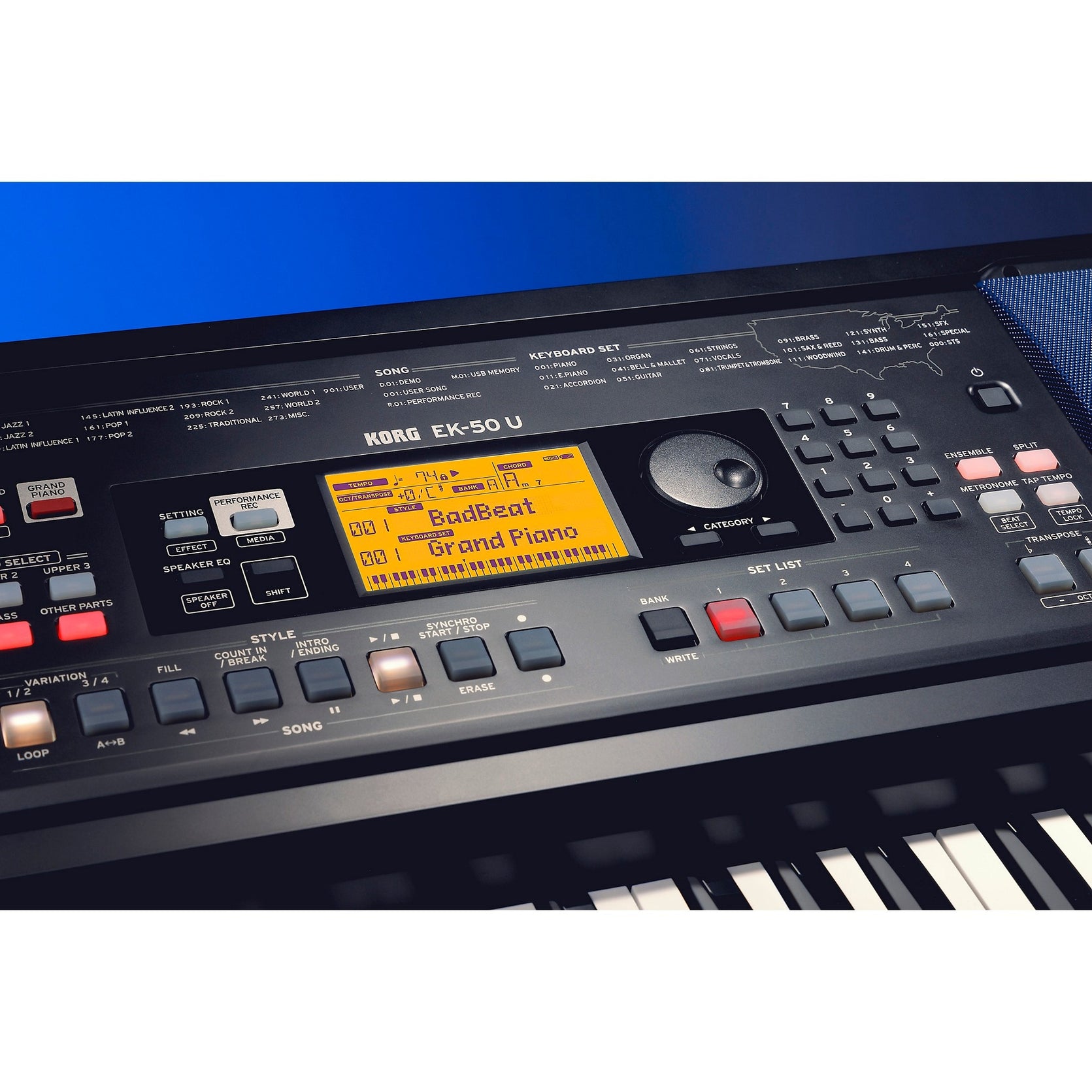 Đàn Entertainer Keyboard Korg EK-50 U 61-Phím