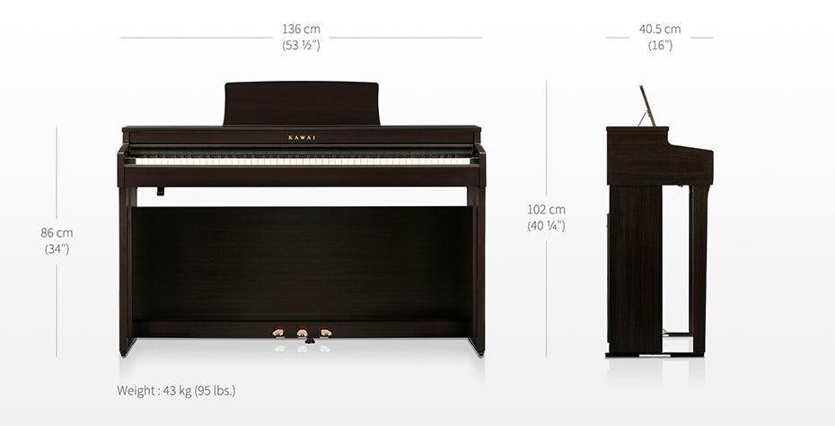 Kích thước Kawai CN201